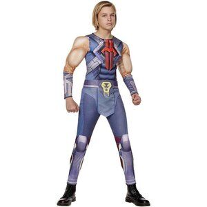 NEW He-Man Halloween Costume Masters of Universe Boys Medium 8 Jumpsuit Belt